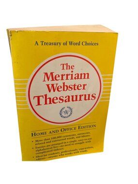 The Merriam-Webster Thesaurus by Inc. Staff Merriam-Webster (1991, Paperback)